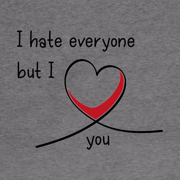 Introvert Valentine I Hate Everyone But I Love You by coloringiship